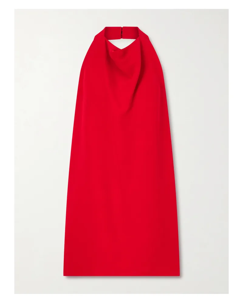 Valentino Garavani Draped Silk-cady Mini Dress - Red Red