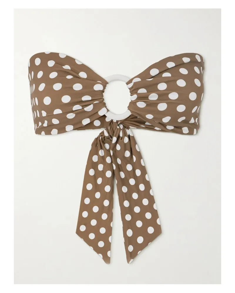 Marysia Coronada Bikini-oberteil Mit Polka-dots - Braun Braun