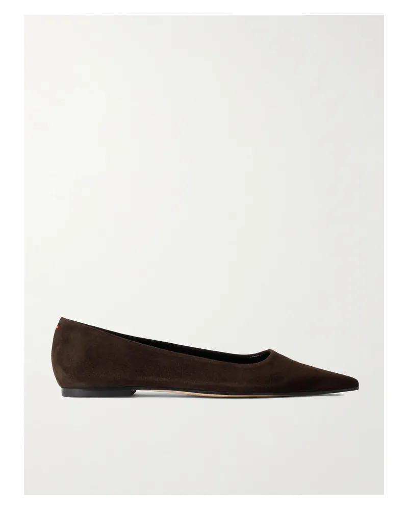 aeyde Cassy Ballerinas Aus Veloursleder - Braun Braun