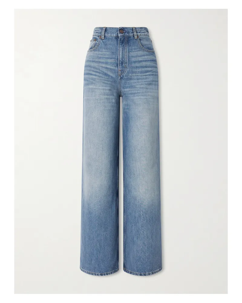 Chloé Organic High-rise Wide-leg Jeans - Blue Blue