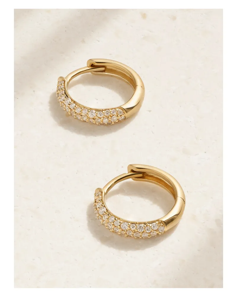 Stone & Strand Essential Creolen Aus 14-karätigem Gold Mit Diamanten Gold