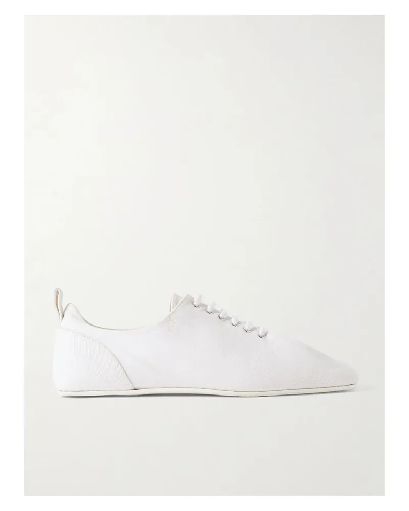 Totême Sneakers Aus Recyceltem Baumwoll-twill - Weiß Weiß