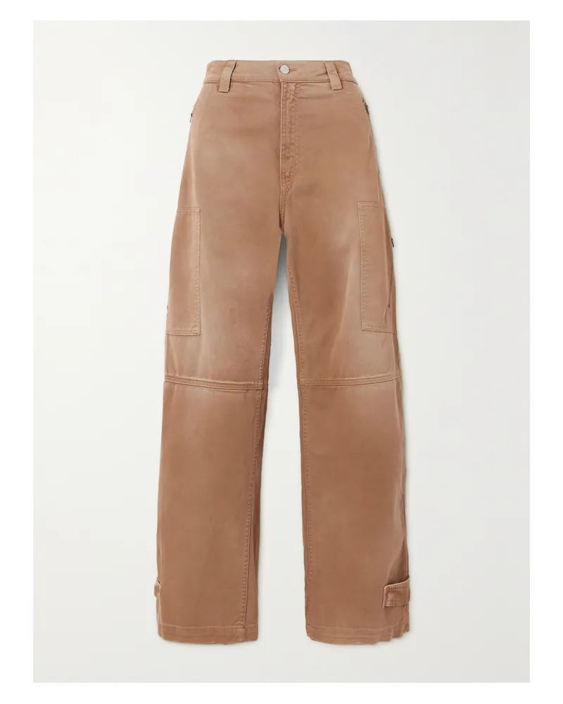 Fortela Junia Hoch Sitzende Cargojeans Mit Weitem Bein - Braun Braun