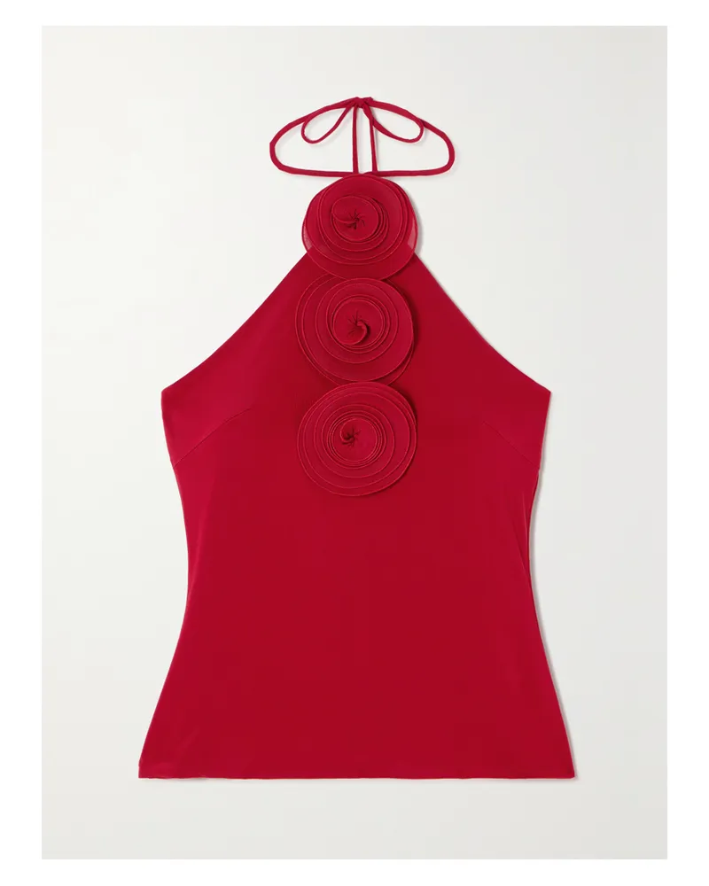 Magda Butrym Neckholder-oberteil Aus Stretch-jersey Mit Applikationen - Rot Rot