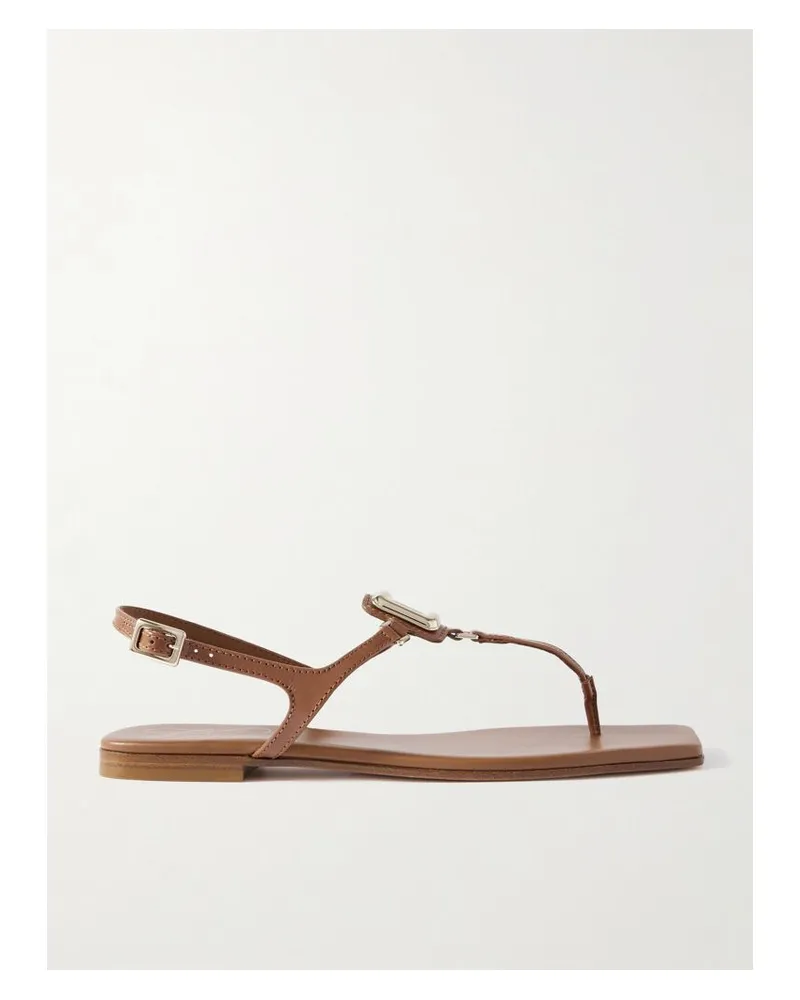 Roger Vivier Viv By The Sea Sandalen Aus Leder Mit Verzierung - Braun Braun