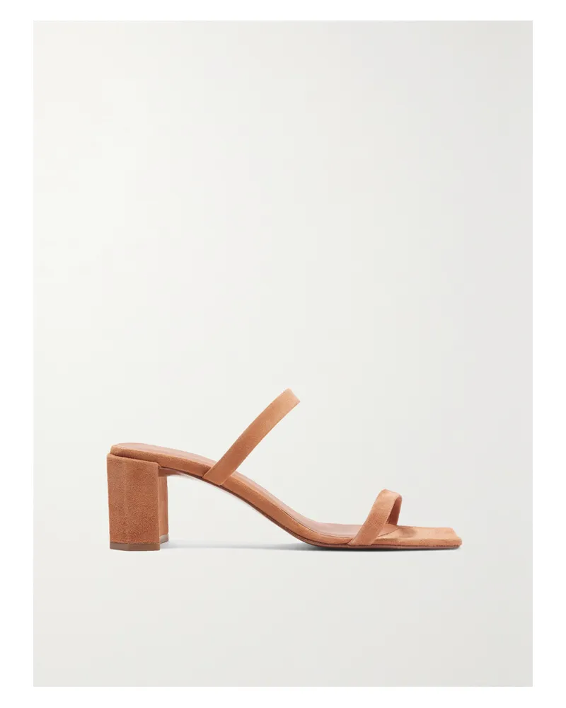 by FAR Tanya Mules Aus Veloursleder - Braun Braun