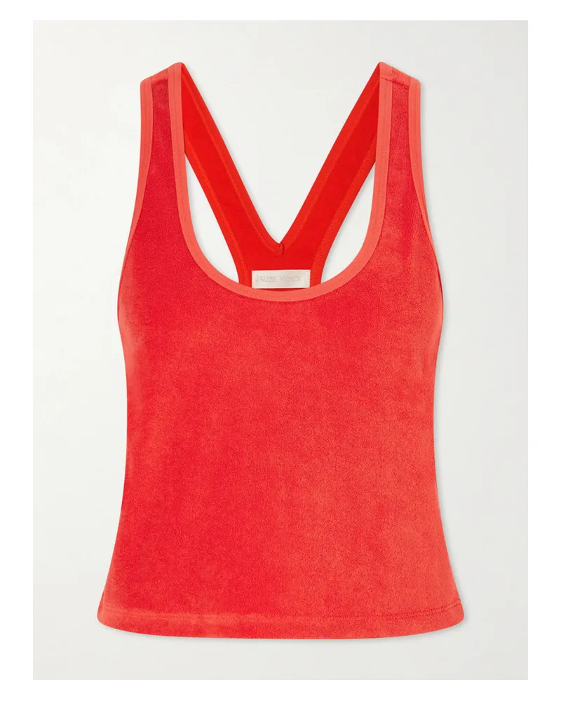 Suzie Kondi Tia Cotton-blend Terry Tank Top - Red Red