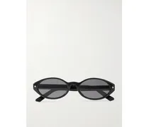 Diorpacific R1i Oval-frame Acetate Sunglasses - Black