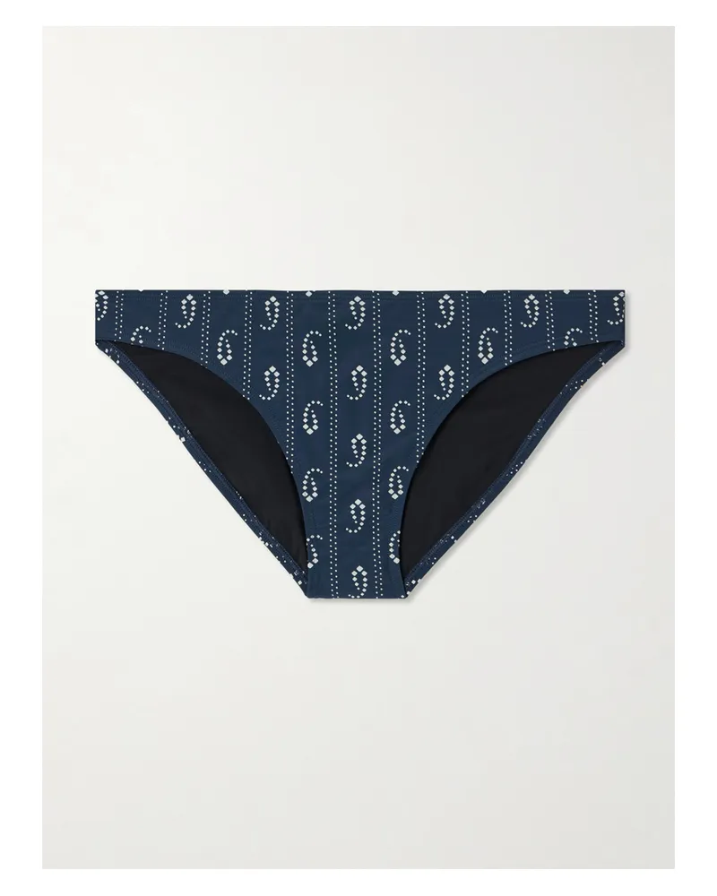 Tory Burch Printed Bikini Briefs - Blue Blue