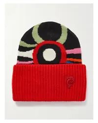 Emilio Pucci Beanie aus Woll-jacquard Rot