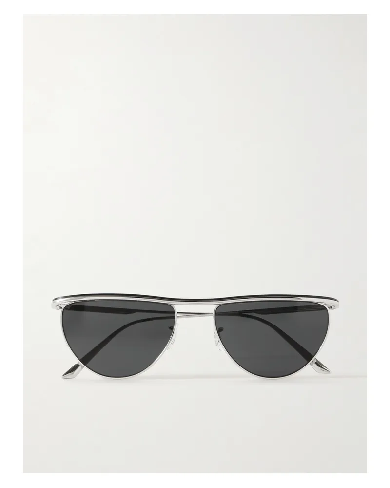 Oliver Peoples Khaite 1984c Cat-eye Silver-tone Sunglasses Silver