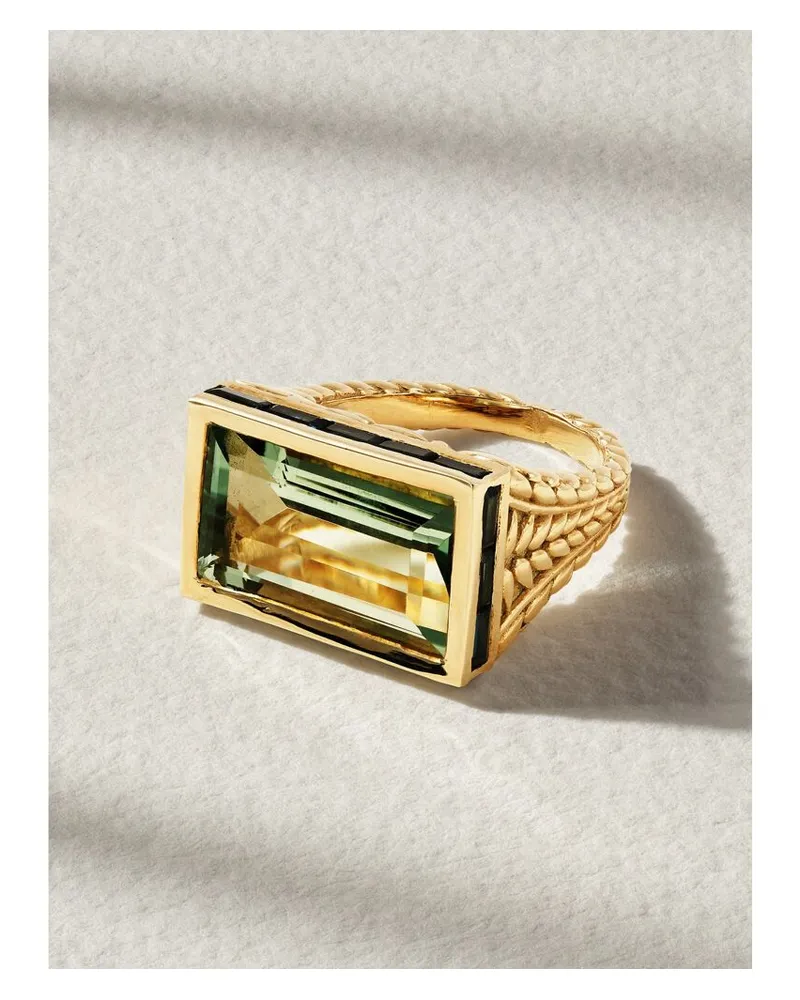 Pascale Monvoisin Xxl Poppy Ring Aus 9 Karat Gold Mit Amethyst Und Topasen Gold