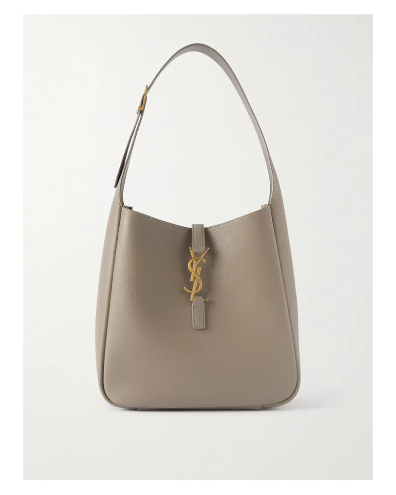 Saint Laurent Le 5 À 7 Leather Shoulder Bag - Gray Gray