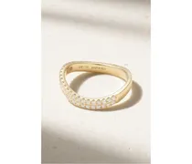 Curved Ring aus 18 Karat  mit Diamanten