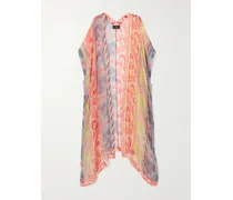 Strandkleid Aus Bedrucktem Krepon - Rot