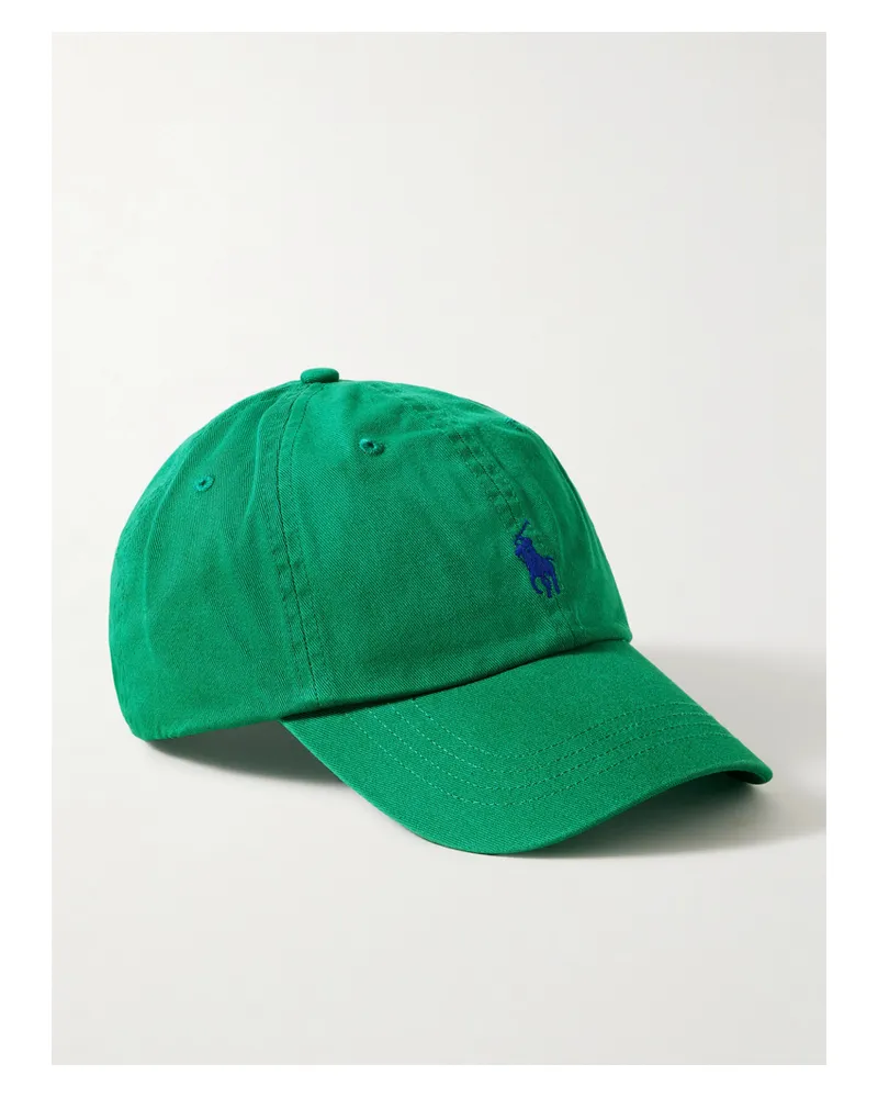 Ralph Lauren Embroidered Cotton-twill Cap - Green Green