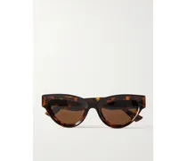 Injection Sonnenbrille Mit Cat-eye-rahmen Aus Azetat In Hornoptik