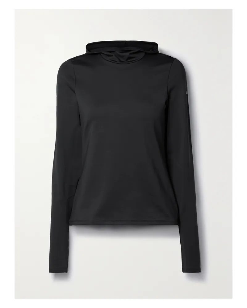 alo Airlift Sweatshirt Aus Stretch-jersey Mit Kapuze - Schwarz Schwarz