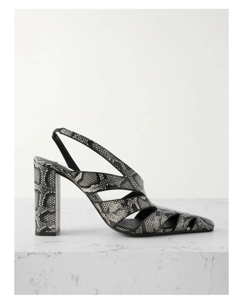 Alaïa 90 Snakeskin Slingback Sandals - Animal print Animal