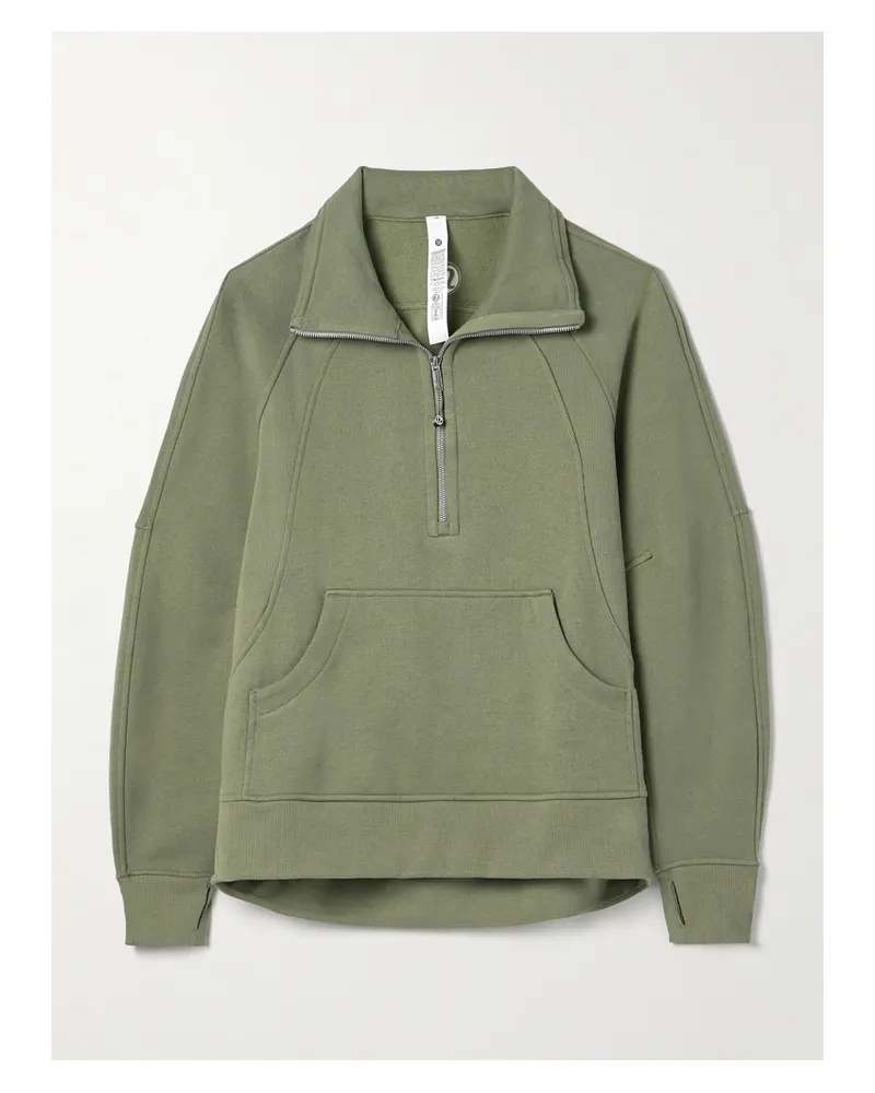 LULULEMON Scuba Oversized-sweatshirt Aus Jersey Aus Einer Baumwollmischung Mit Troyer-kragen - Grün Grün