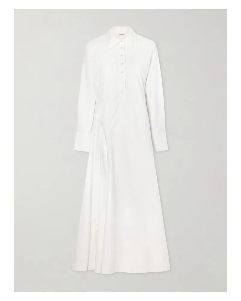 Rosie Assoulin Groovy Cotton-poplin Maxi Dress - White White