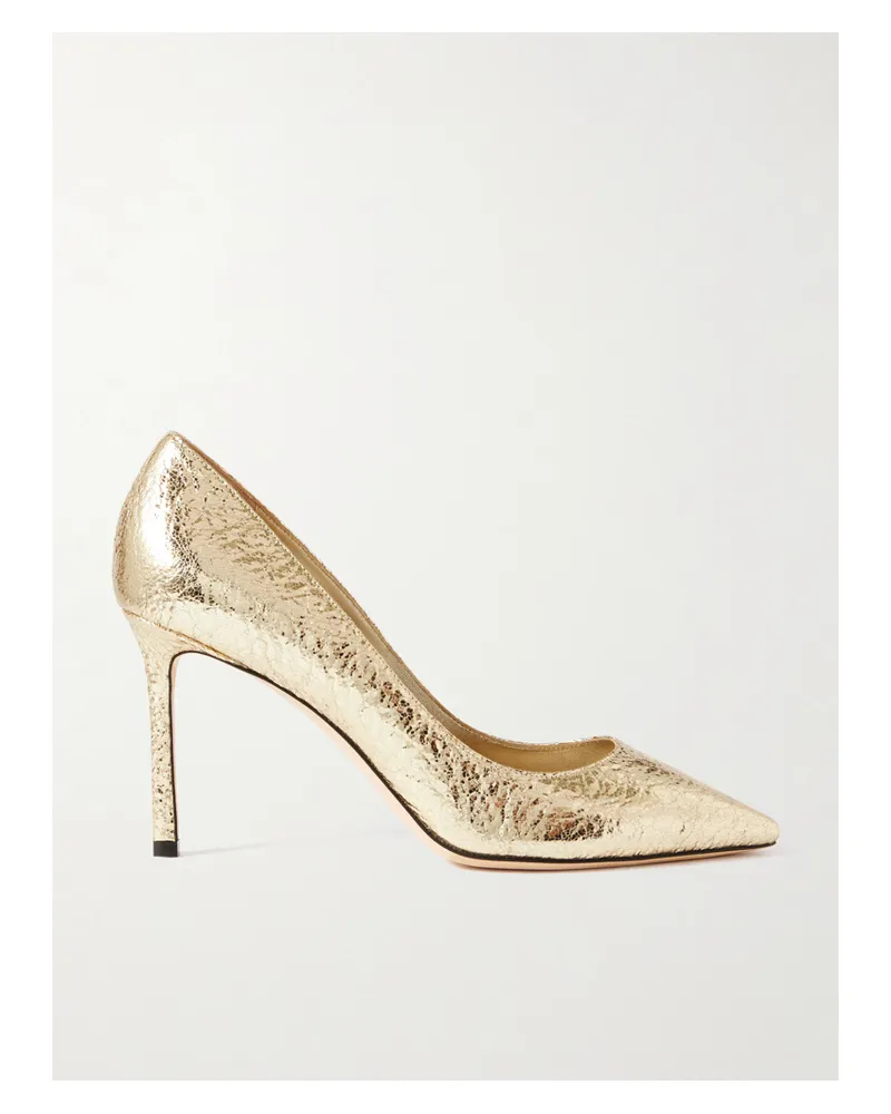 Jimmy Choo Romy 85 Metallic-pumps - Gold Gold
