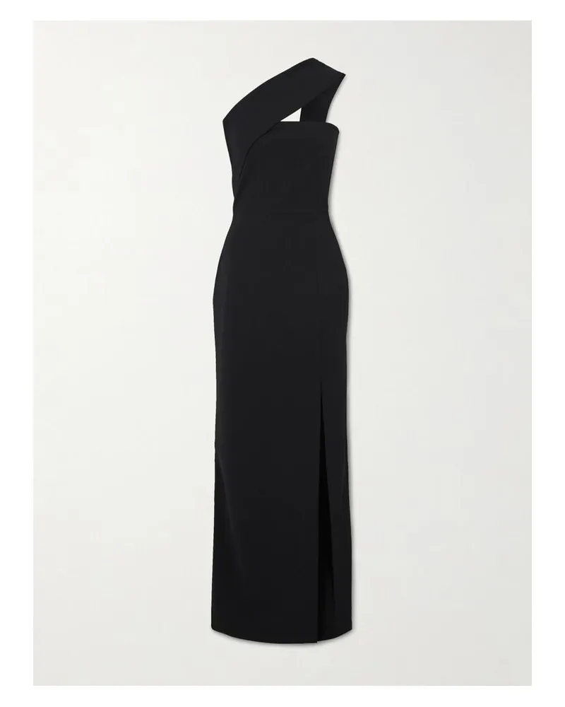 Solace London Asymmetrische Robe Aus Crêpe - Schwarz Schwarz
