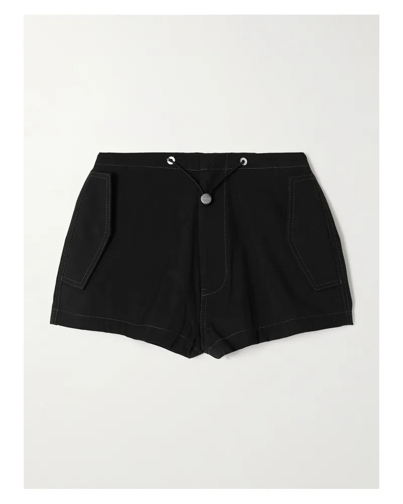 Dion Lee Parachute Shorts Aus Twill Aus Einer Biobaumwollmischung - Schwarz Schwarz