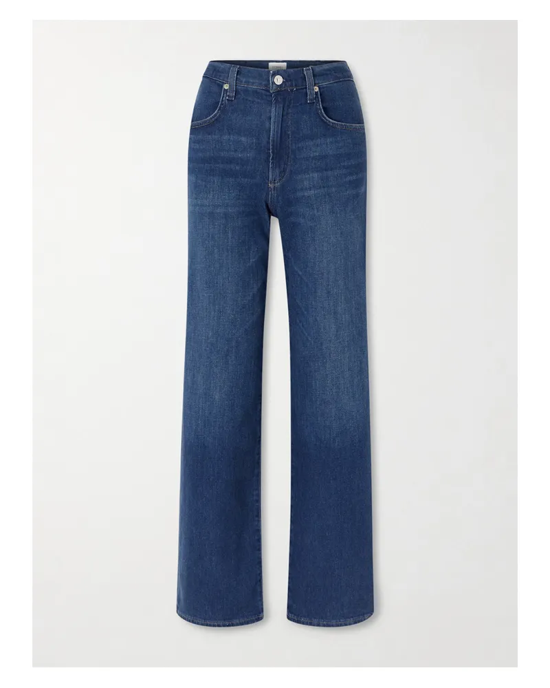 Citizens of humanity Annina Halbhohe Jeans Mit Geradem Bein - Blau Blau
