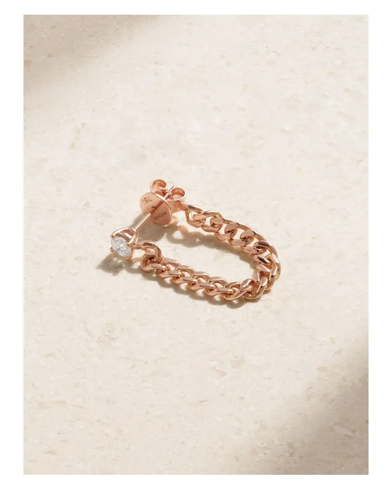 ANITA KO Einzelner Ohrring Aus 18 Karat Roségold Mit Diamant Gold