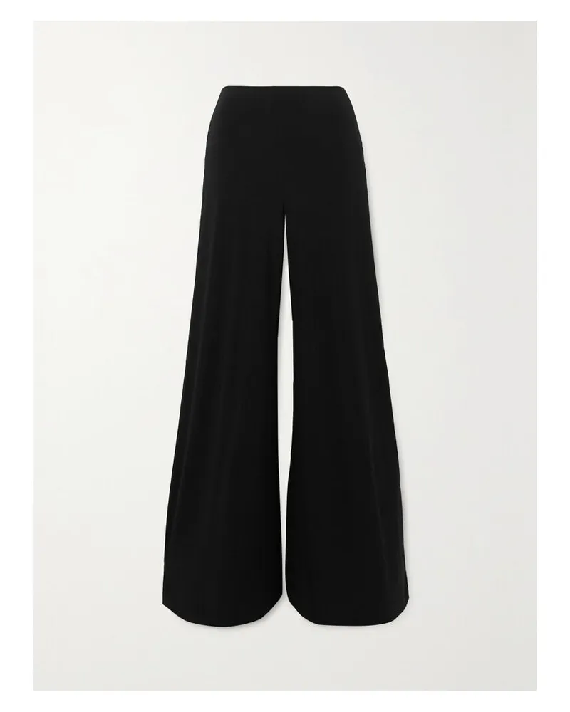 Norma Kamali Elephant Hose Mit Weitem Bein Aus Stretch-jersey - Schwarz Schwarz