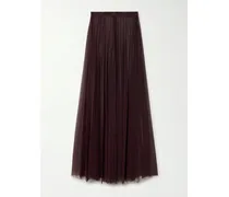 Vallen Maxirock Aus Plissiertem Mesh - Burgunder