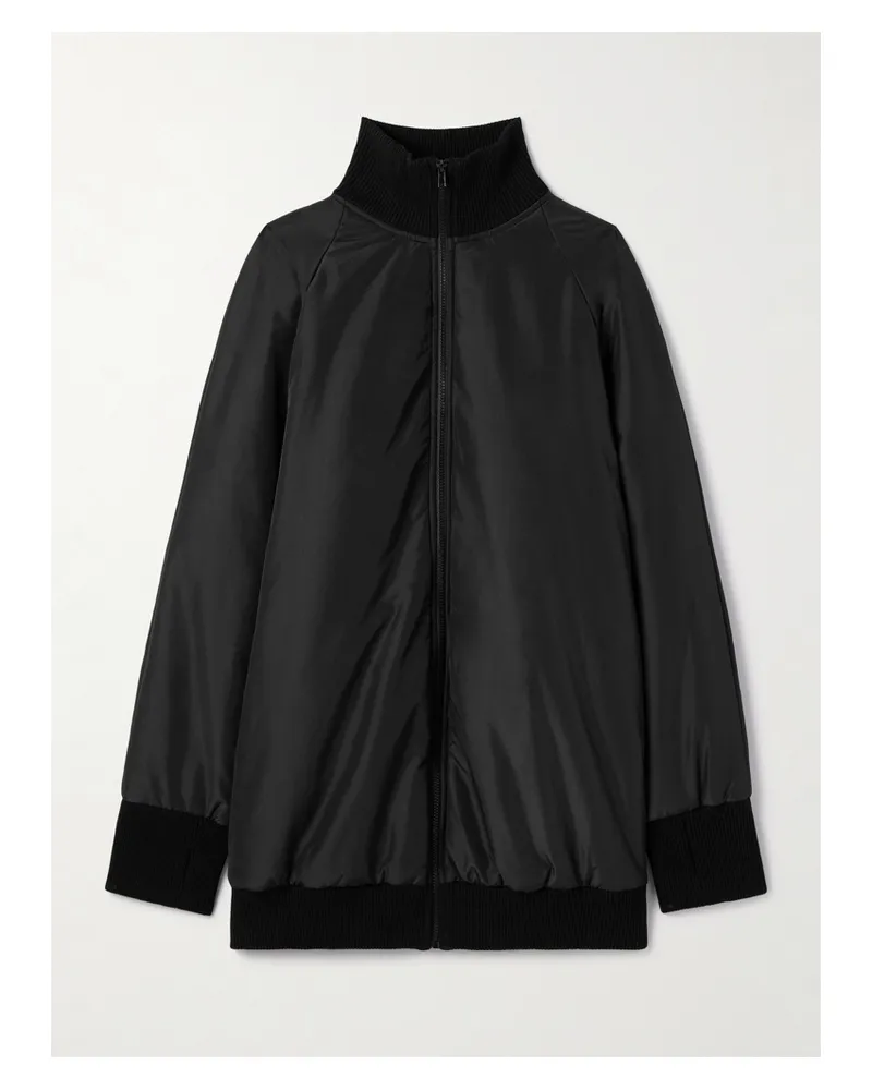 Norma Kamali Oversized-bomberjacke Aus Wattiertem Shell - Schwarz Schwarz