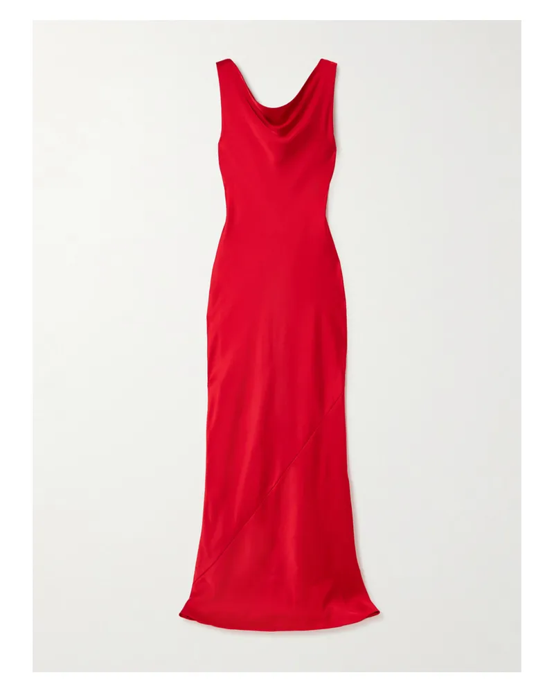 Norma Kamali Robe Aus Satin - Rot Rot
