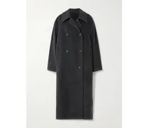 Shield Oversized Double-breasted Wool-blend Coat - Gray