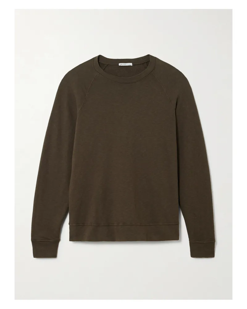 James Perse Supima Cotton-terry Sweatshirt - Brown Brown