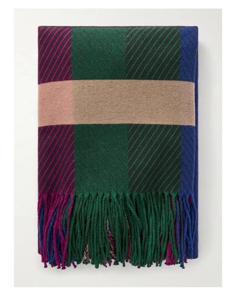 Gabriela Hearst Halo Fringed Striped Cashmere Scarf - Multi Multi