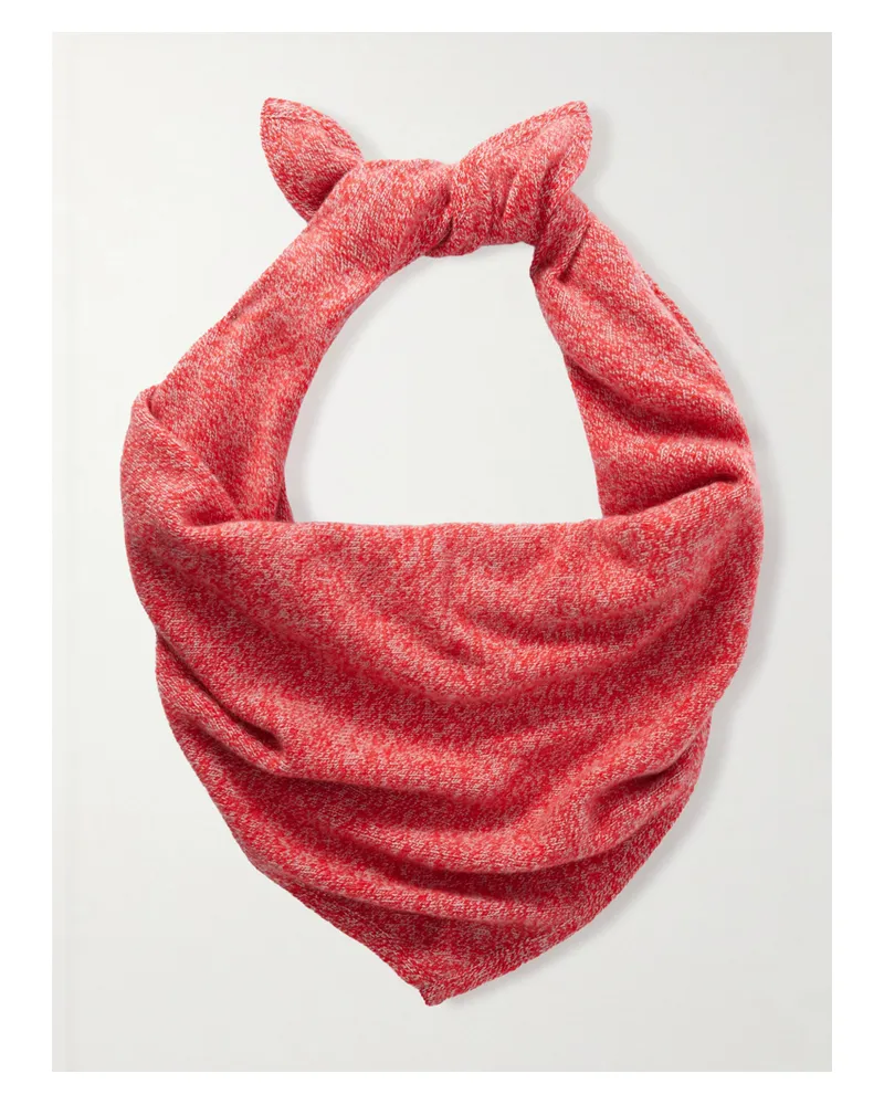 The Elder Statesman Cashmere Scarf - Red Red