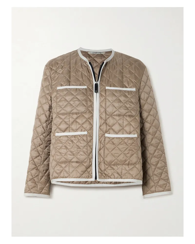 Max Mara Celeste Jacke Aus Gestepptem Shell - Braun Braun