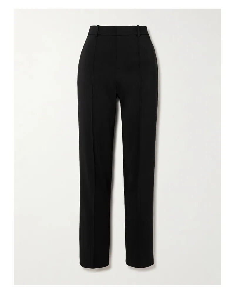 Saint Laurent Hose Mit Geradem Bein Aus Twill - Schwarz Schwarz