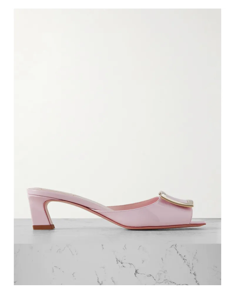 Roger Vivier Trompette Mules aus Lackleder Pink