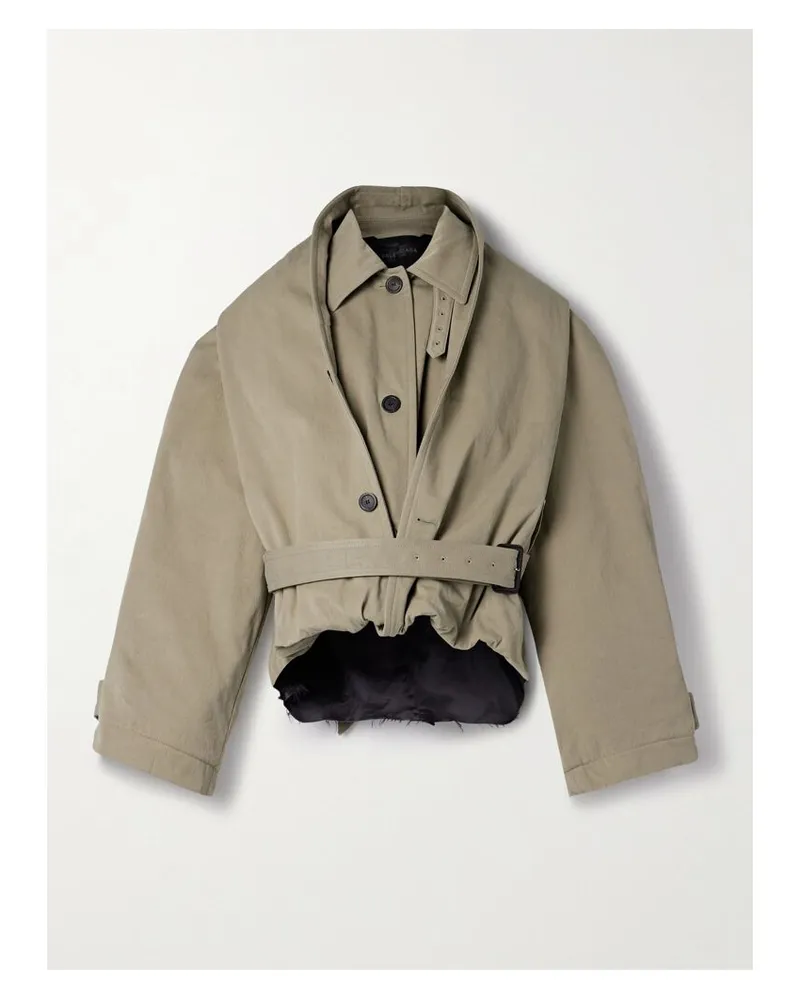 Balenciaga Oversized-jacke Aus Baumwollgabardine - Grün Grün