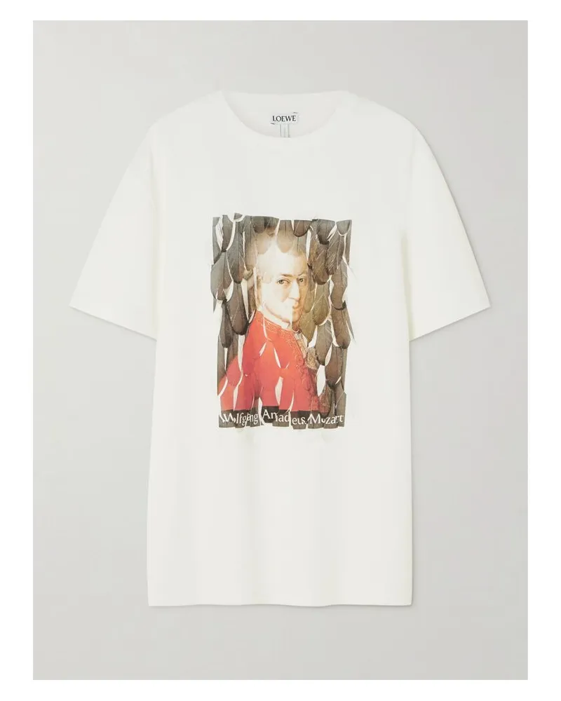 Loewe T-shirt Aus Jersey Aus Einer Baumwollmischung Mit Print - Weiß Weiß