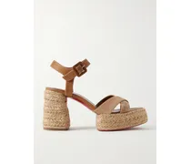 Calakala 70 Nubuck And Suede Espadrille Platform Sandals - Brown