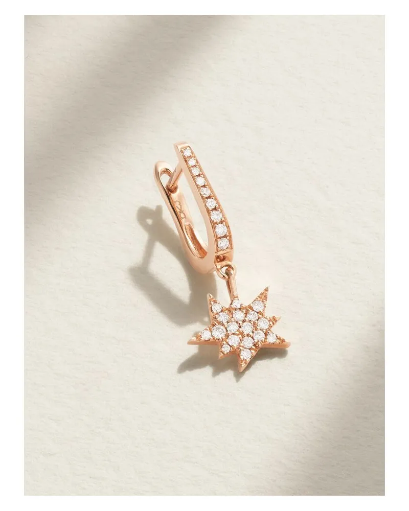 Diane Kordas Einzelne Creole Aus 18 Karat Roségold Mit Diamanten Gold