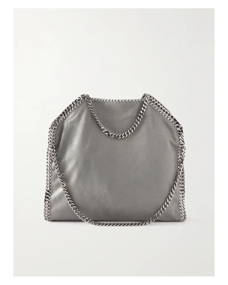 Stella McCartney Falabella Medium Vegetarian Brushed-leather Shoulder Bag - Gray Gray