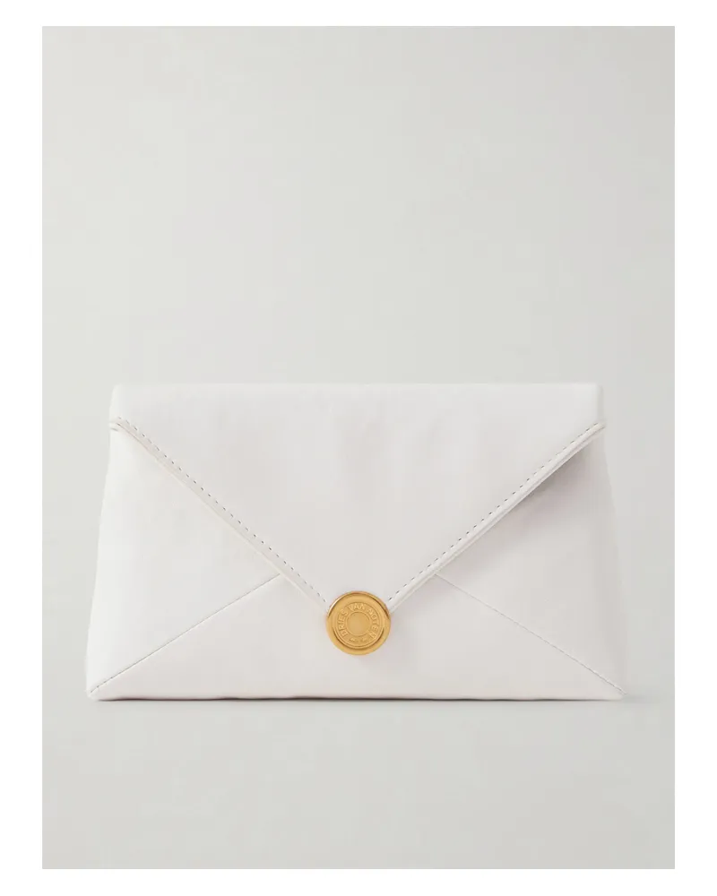 Dries van Noten Leather Clutch - White White