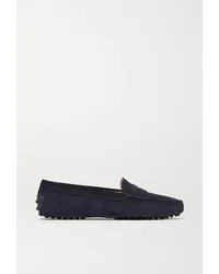 TOD'S Gommino Loafers aus Veloursleder Blau