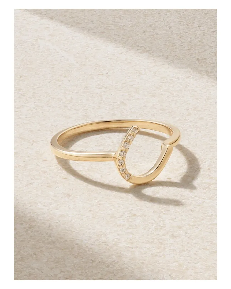 Melissa Joy Manning Ring Aus Recyceltem 14 Karat Gold Mit Diamanten Gold