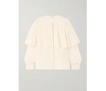 Chloé Mehrlagige Bluse aus Seiden-georgette Weiß